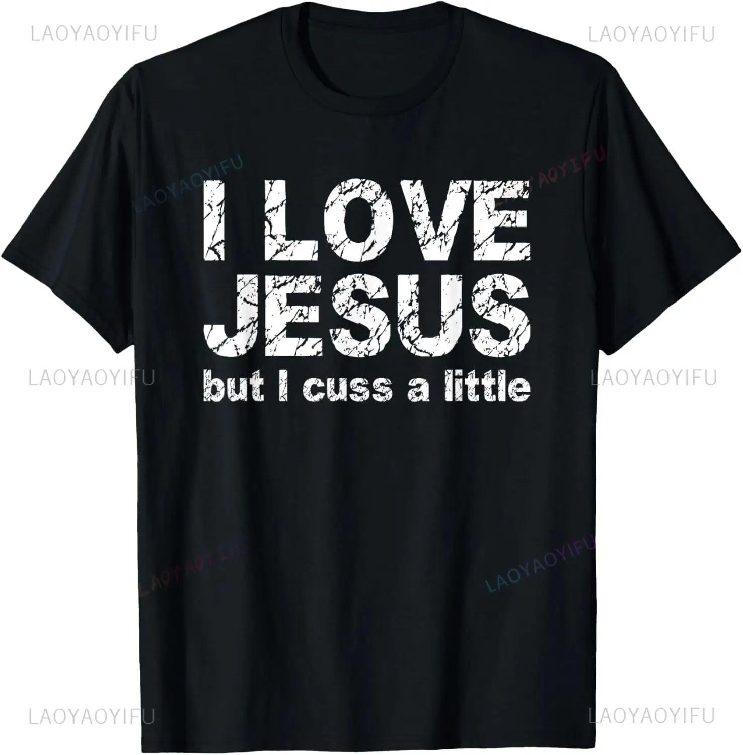 I Love Jesus T Shirt for Men Short Sleeved God Cross Religion T-Shirt Church Christian Tshirt Fashion Street Tee Top Gift